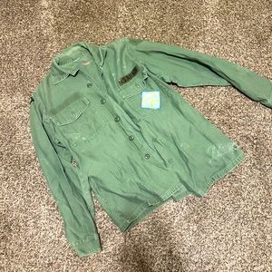 Vintage Army Jacket with patches
